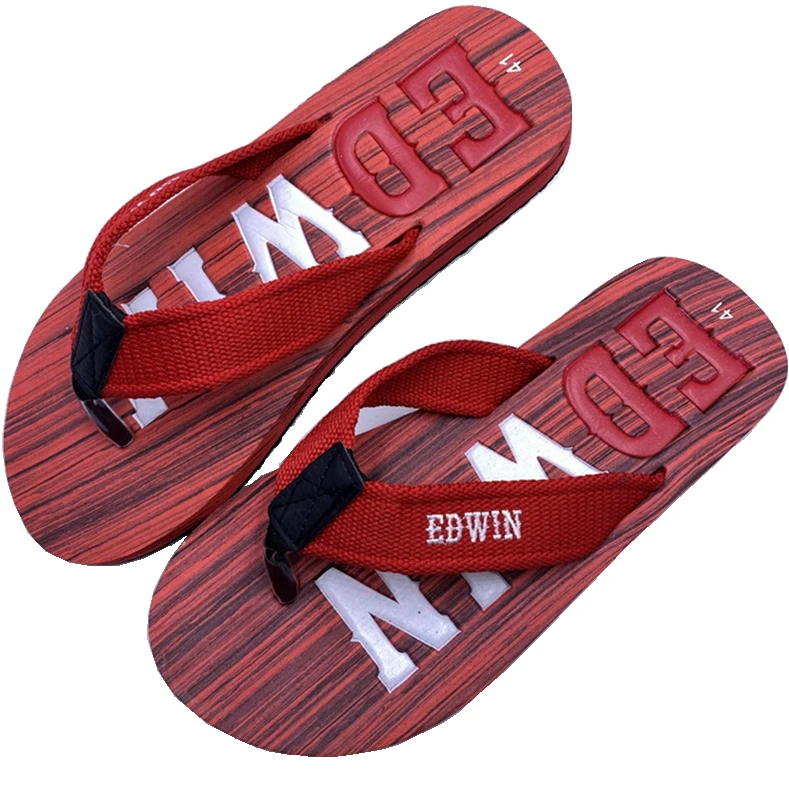 

Wholesale Printed Flip Flops For Men New Design Leather slippers men Slippers For Men Sendal anak Chinelo Footwear Size EU40-45#