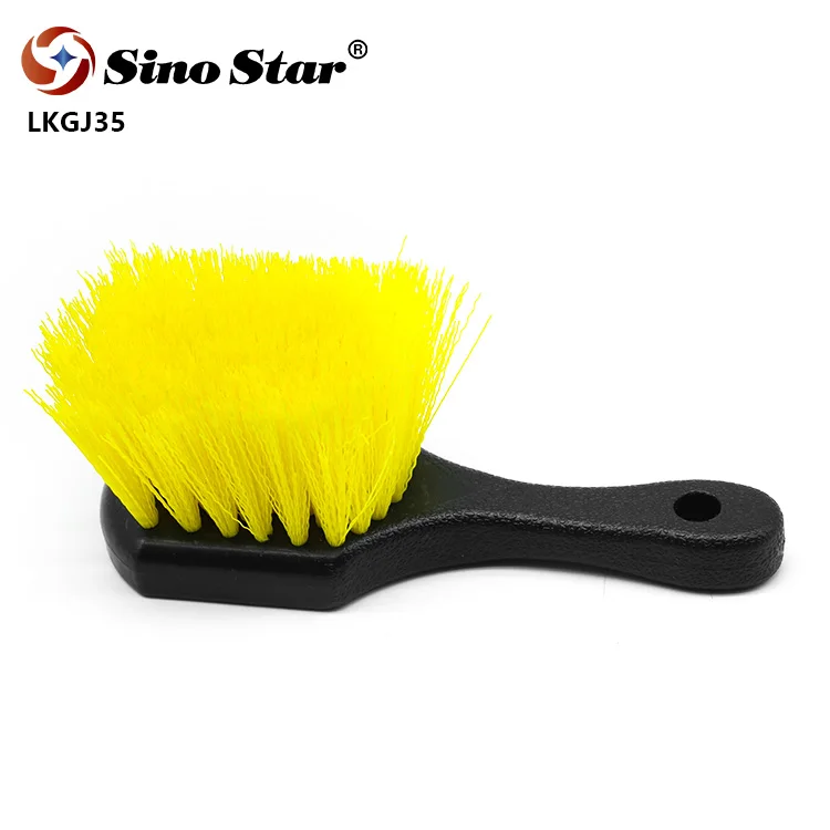 

LKGJ35 1PCS Car Wheel Wash Brush Long Soft Bristle Tire Rim Cleaning Brush With Handle For Engine Exhaust Tips Grills Motorcycle