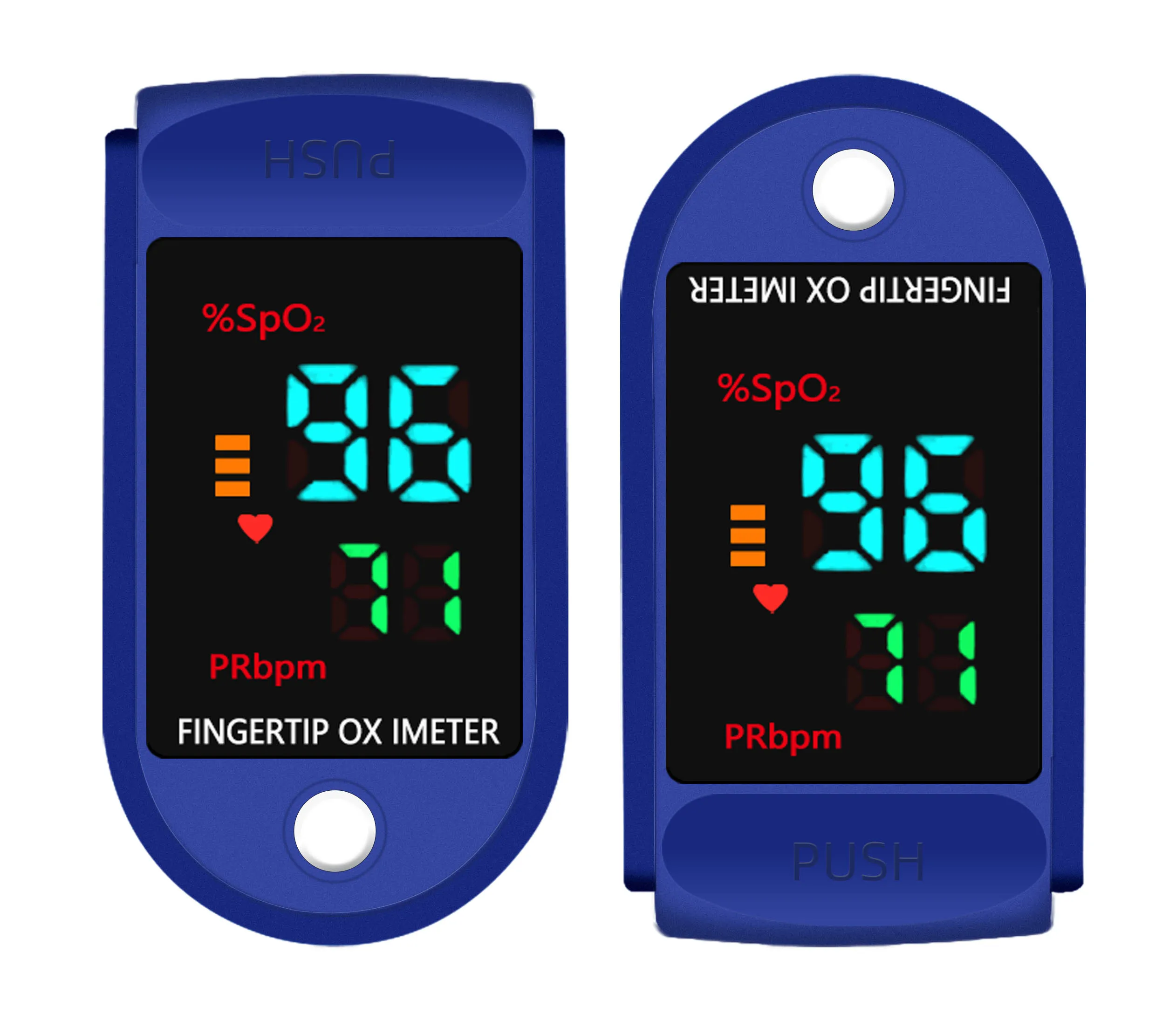 

Home use digital LED four colors display finger pulse oxi meter for blood oxygen testing, Blue
