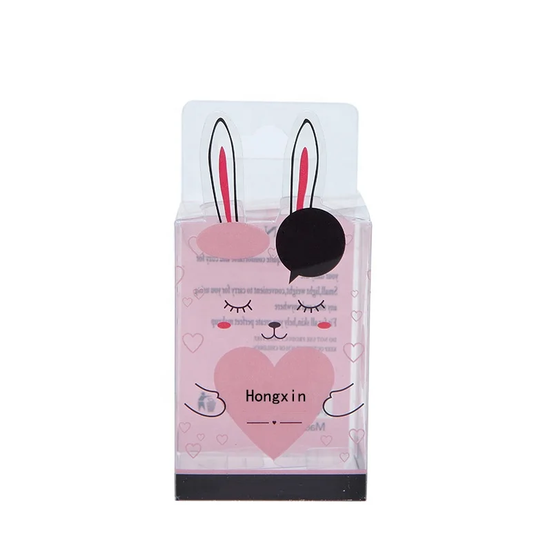 

OEM PVC Sponge Holder Cute Bunny Powder Puff Drying Holder Rabbit Beauty Sponge Case, Pink, customized