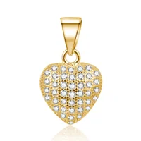 

POLIVA 18K Gold Plated 925 Sterling Silver Heart Pendants Women Zircon Custom Pendant