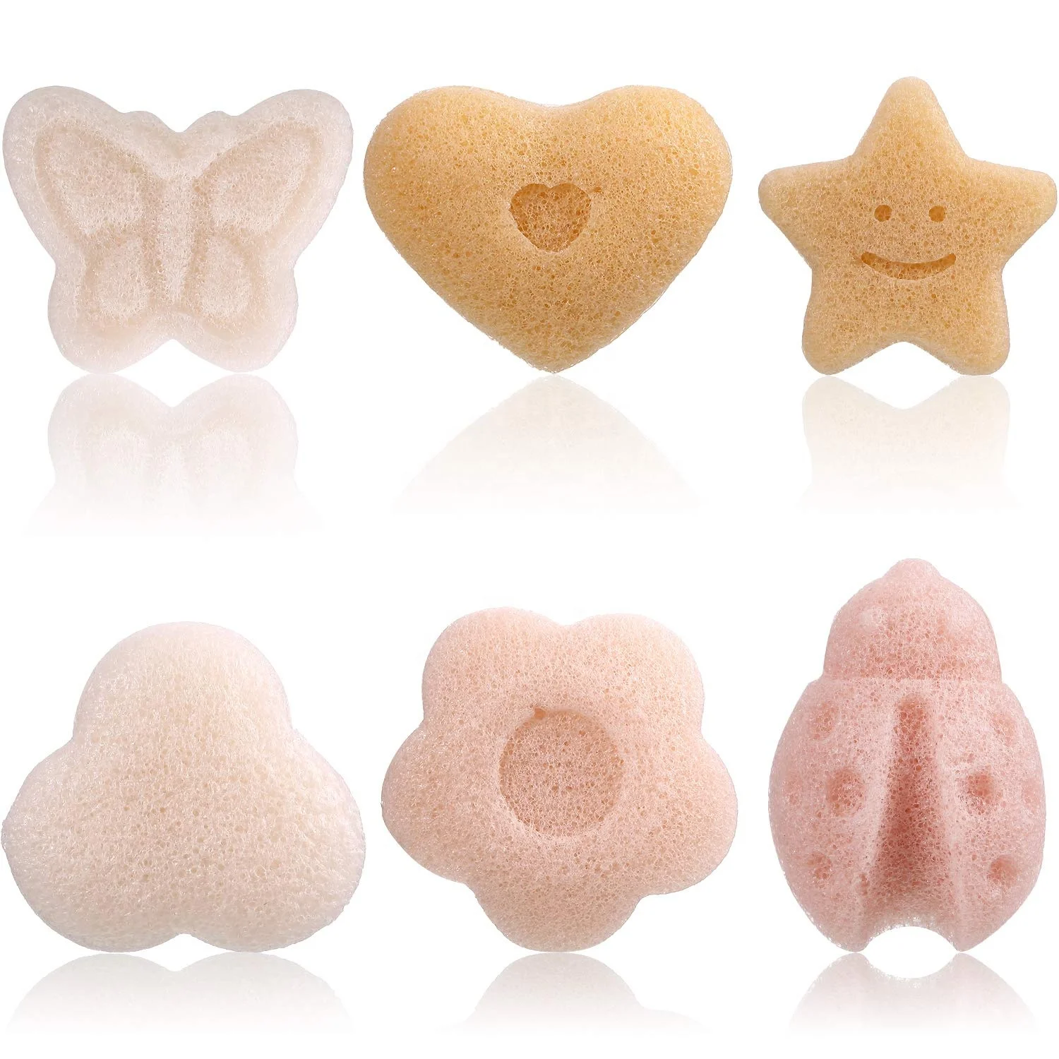 

Different Cute Shapes Natural Kids Bath Sponges Konjac Baby Sponge for Bathing