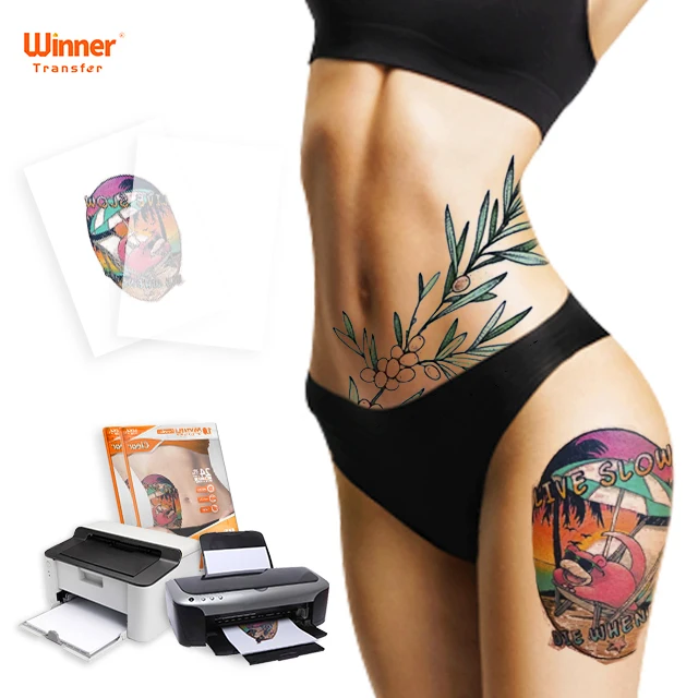 

Winner Transfer Safe High Quality Hot Sell Water Transfer Paper Temporary Tatoo Sticker, Color tattoo