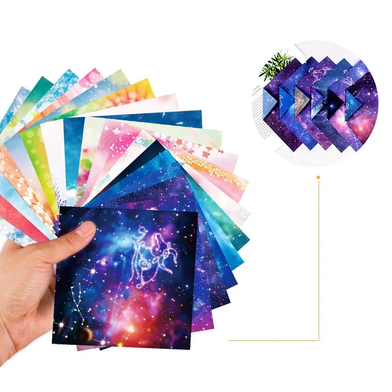 50 Sheets Bag Japanese Origami Paper Chiyogami 15 Cm 15cm Starry Sky Origami Double Sided Constellation Night Sky Square Colored Buy Starry Sky Origami Double Sided Constellation Night Sky Square Colored Paper Handmade Paper 50 Sheets