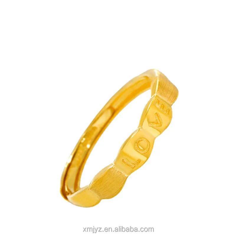 

Wedding Men And Women Couple Love Gold Ring Couple Vietnam Placer Gold Plated Fashion Valentine's Day Couple Rings