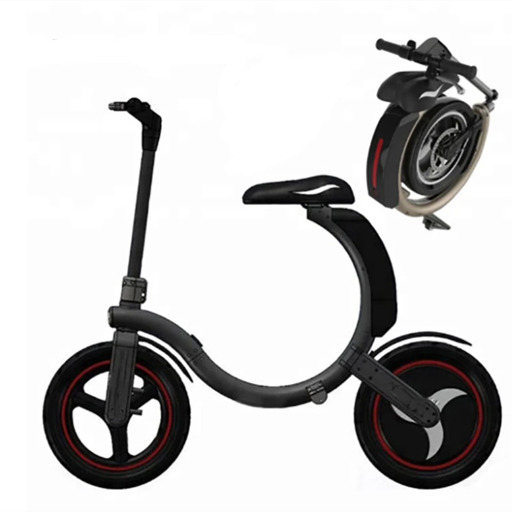 

2021 newest Fashion design fast foldable cycle shape removable Battery Folding 14 inch soft seat so cheap electric bicycle bike