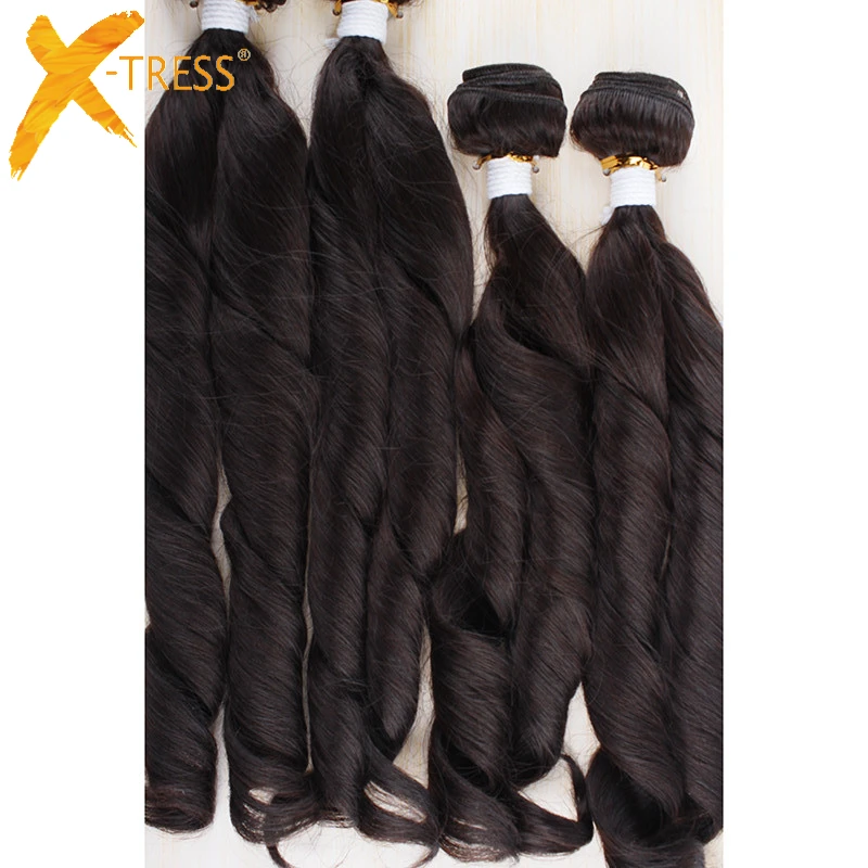 

Synthetic Hair Multiple Pieces Hair Extension Materials High Temperature Fiber Color 2# Suitable for All Women and Girls