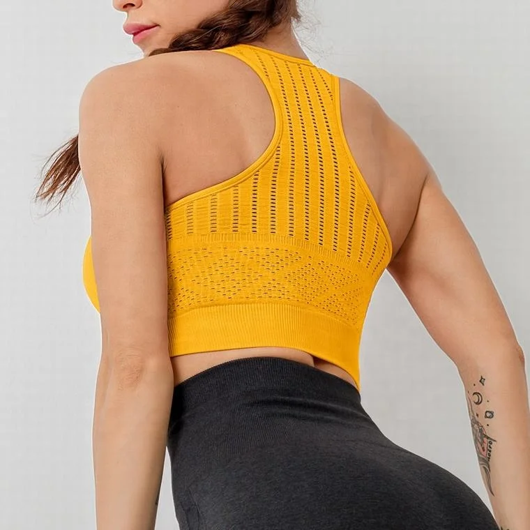 

Factory supply high impact sexy athletic crop top plain sport sports bra yoga