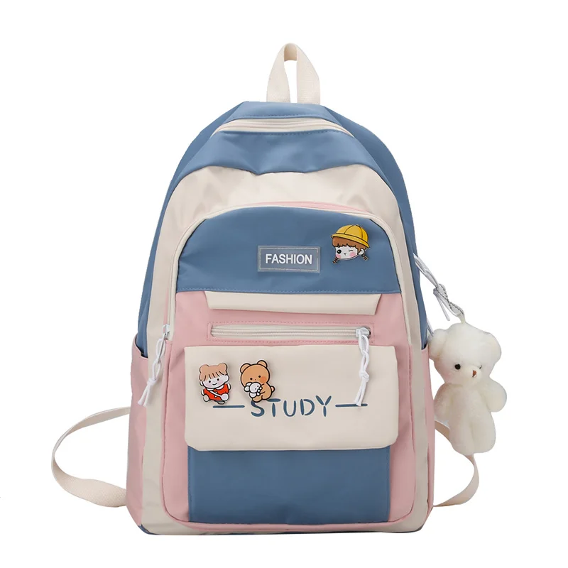 

Custom logo female student backpack student school travel office laptop backpack, Multi color