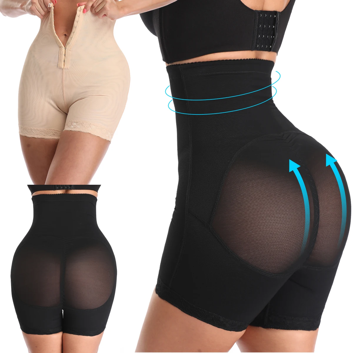 

Women Tummy Control wholesale Shaperwear High Waist Hip Pads For Padded Butt Lifter shaper Body Panties fajas colombianas