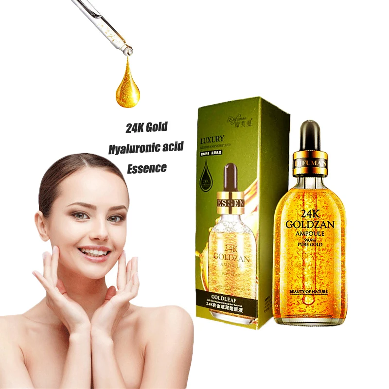 

OEM ODM Facial Collagen Moisturizing essence Lift Firming Anti-aging Anti-wrinkles Whitening Face Skin Care 24k Gold Serum