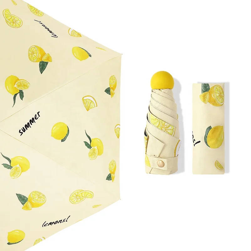 

Sunscreen Ultra Light Anti-uv Mini Sun Umbrella Five Fold Umbrella Small Pocket Folding Umbrella
