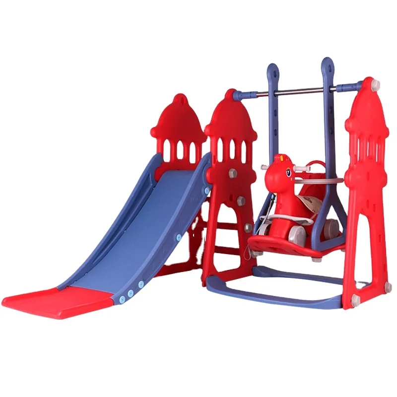 

Hot sale plastic children toys kids baby indoor slide with swing set