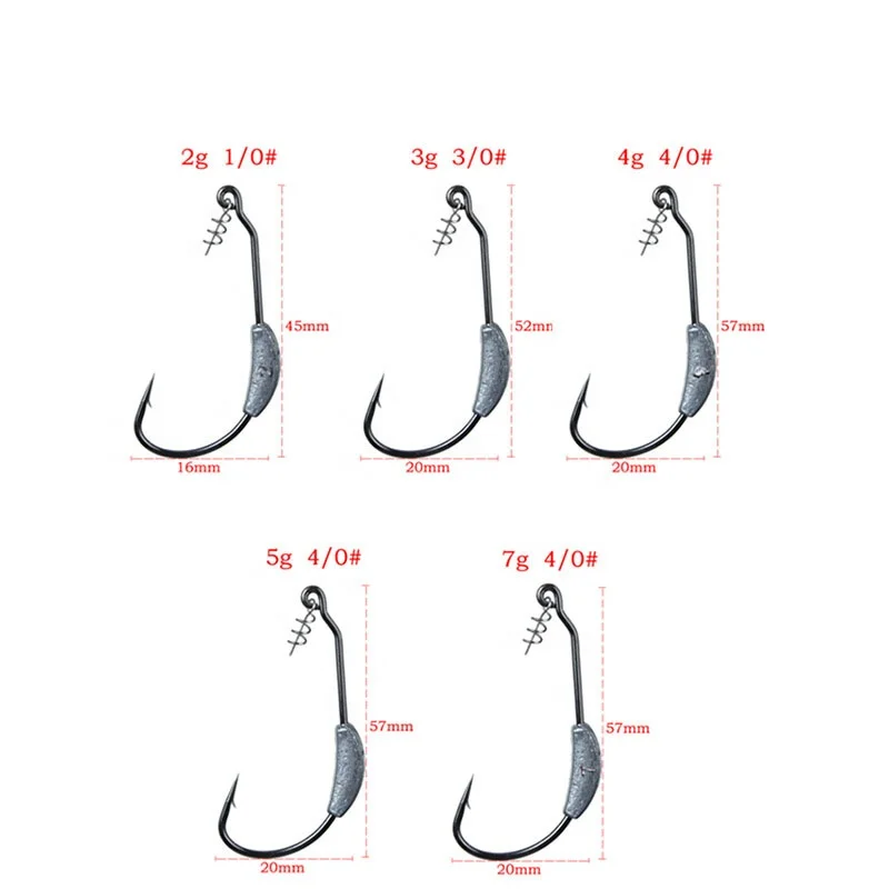 

In stock nude color lead crank hook 2g 2.5g 3g 4g 5g 7g soft bait anti-hanging bottom fish jig barbed hook, As picture
