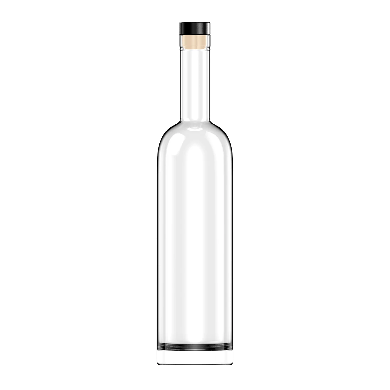 

Gin Clear Flint Empty Cork Stopper Bottle 750ml Liquor Bottles Vodka Glass Wholesale 75cl Custom Super Round White Custom Color