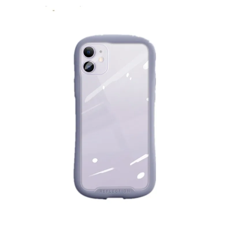 

Luxury Transparent Small Waist Frame Plating Design Soft Silicone Bumper Shockproof Protective Cover for iPhone 12 Phone Case, Grey,purple,red,black,green