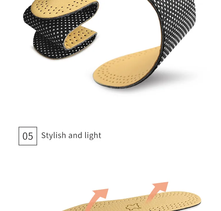 Absorbent Ultra Thin Cow Leather Insoles with Non-slip Latex  High Quality Cowhide Leather Insoles Cushion Insole