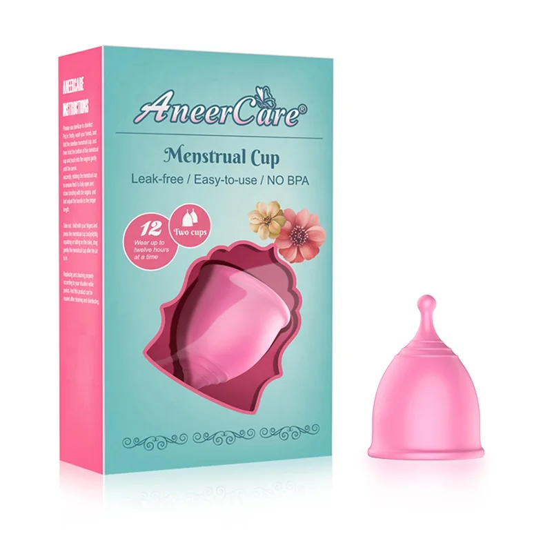 

Menstrual Cup Sterilizer Silicone Folding Menstrual Cup For Women Period Menstruation cup, Pink purple white light blue