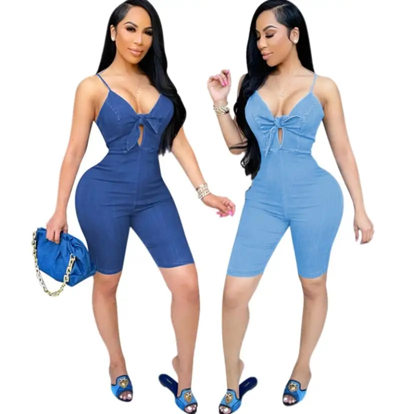 

2021 summer Women One Piece Jumpsuits And Rompers Trendy Ladies Women Summer Bodycon Sexy Short Jumpsuits A858