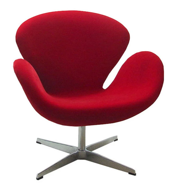 Modern Swivel Leather Fabric Cover Leisure Chair With Metal Base HYS-E07S