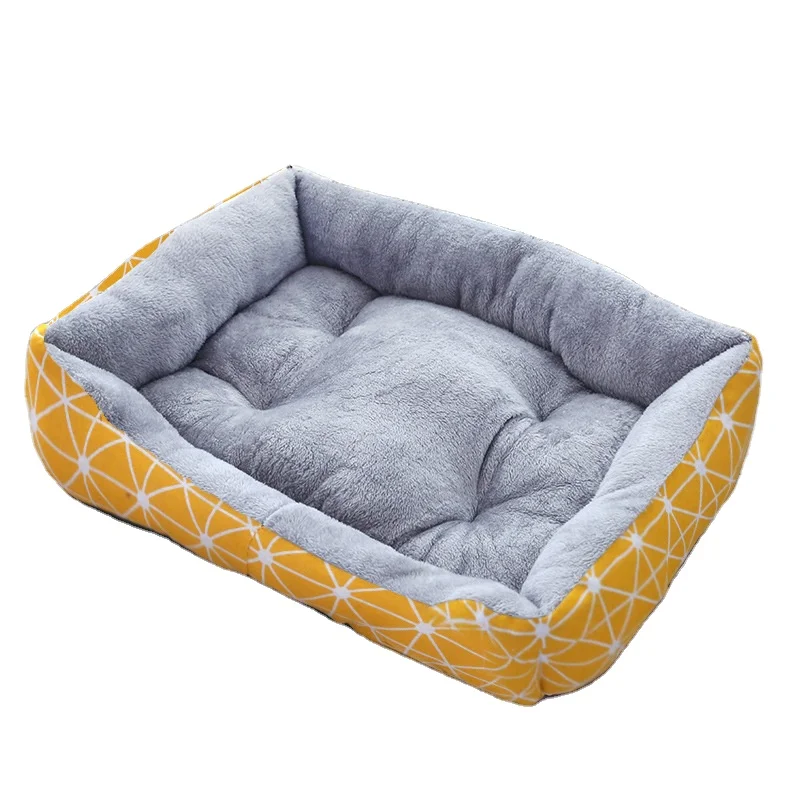

Factory direct sales plush square comfortable dog bed deep sleep dog sofa bed pet supplies stuffed animal making supplies