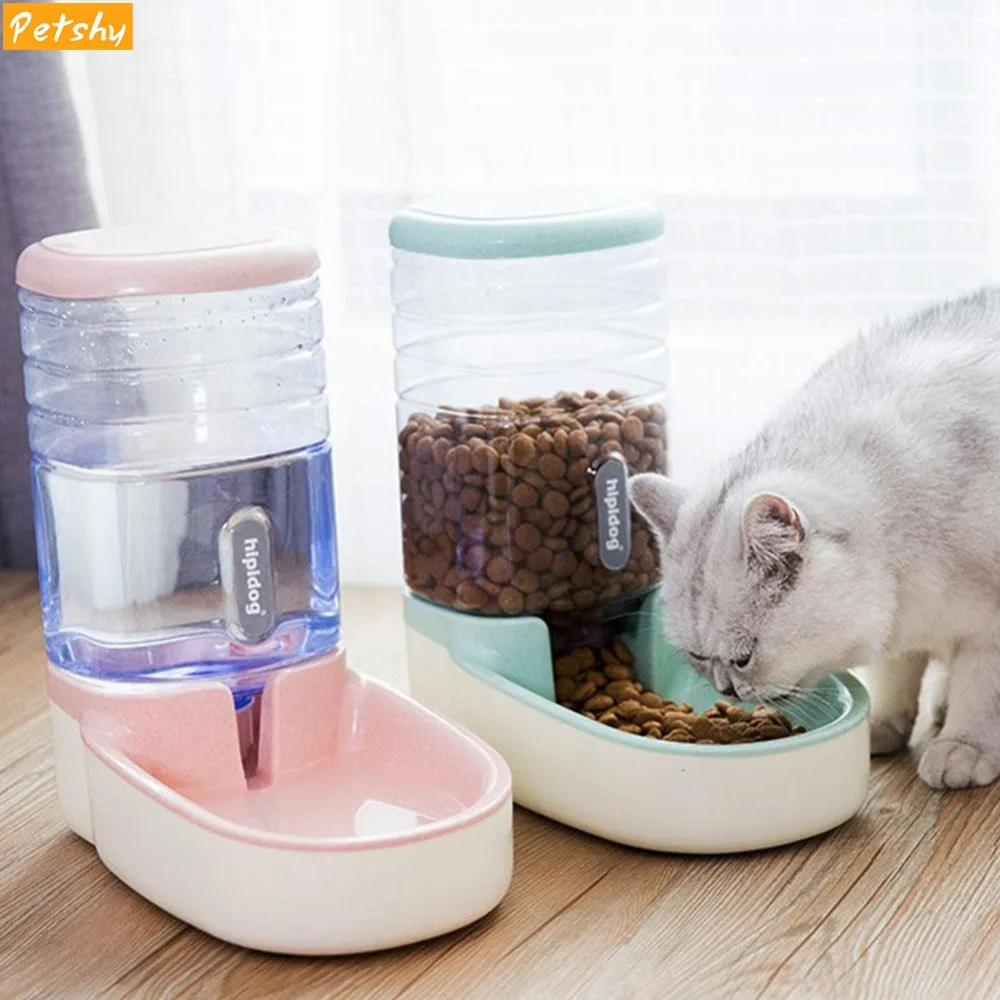 

2 in 1 New Design Automatic Pet Dog Food Feeder, Automatic Pet Water Dispenser Water Drinking Fountain with Non Skid feet