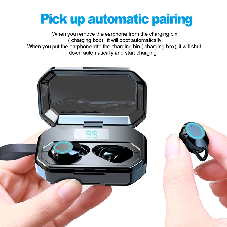 ILEPO Hot Sale Wireless Headphones with charging box twin mini earbuds for iPhone IOS Android earbuds for iPhone IOS Android - ANKUX.COM