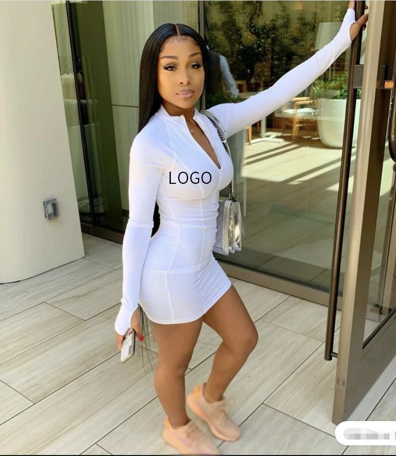 

2021 Hot sale women transparent long sleeve dress