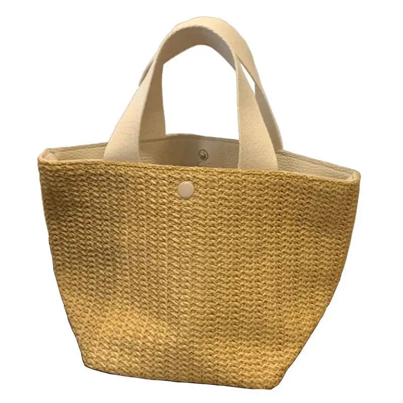 

Vintage Ladies Spring Straw Handbags Beach Tote Handbag for Women