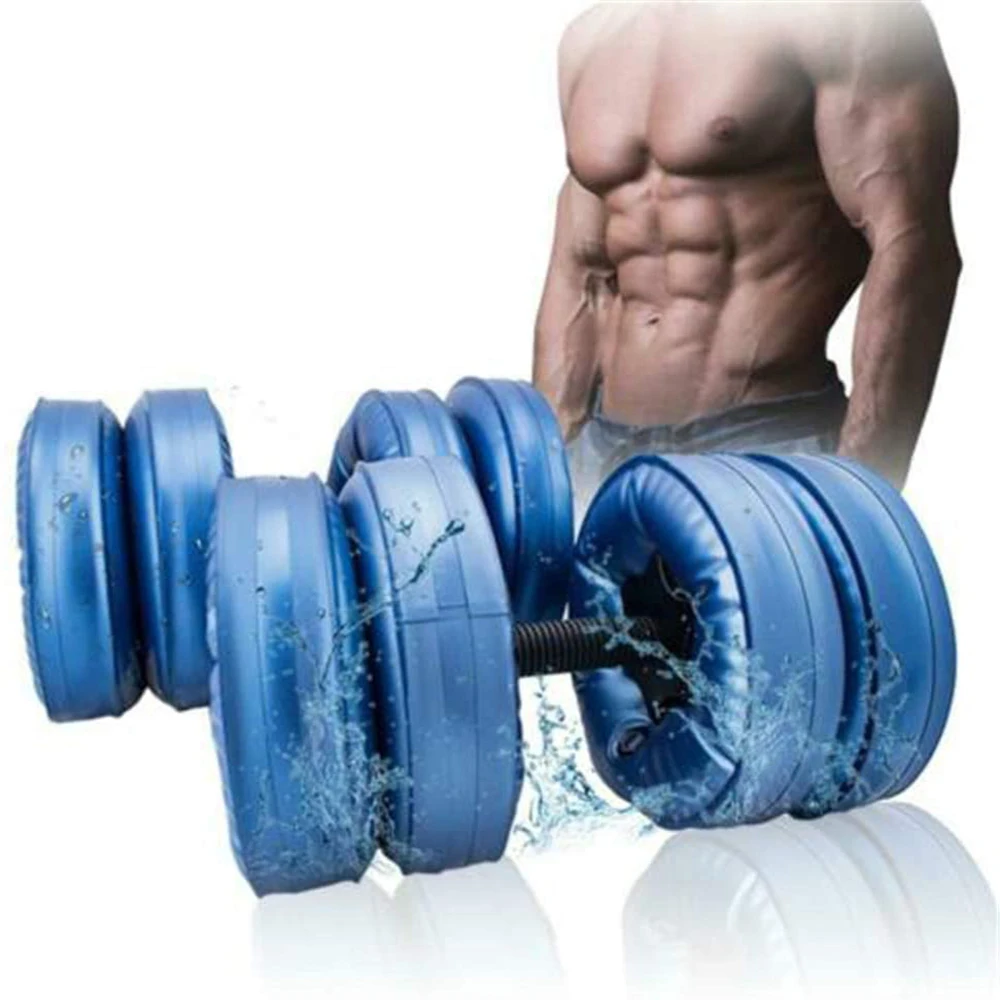 

Adjustable Weight Water-Filled Dumbbells 1-35 KGS Travel Water Dumbbell Set Men Women Muscle Training Gym Home Fitness Workout, Black, blue, pink