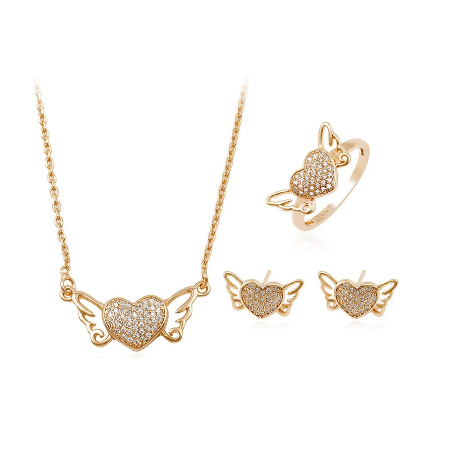 

64042- Xuping Promotional Fashion Heart Shape Jewelry Set For Women, White