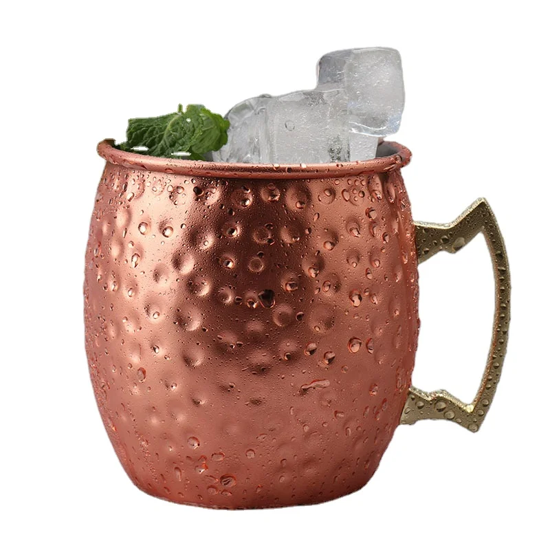 

Moscow Mule Copper Cocktail Mugs set 550ml 18Oz Hammer point moscow mule cup