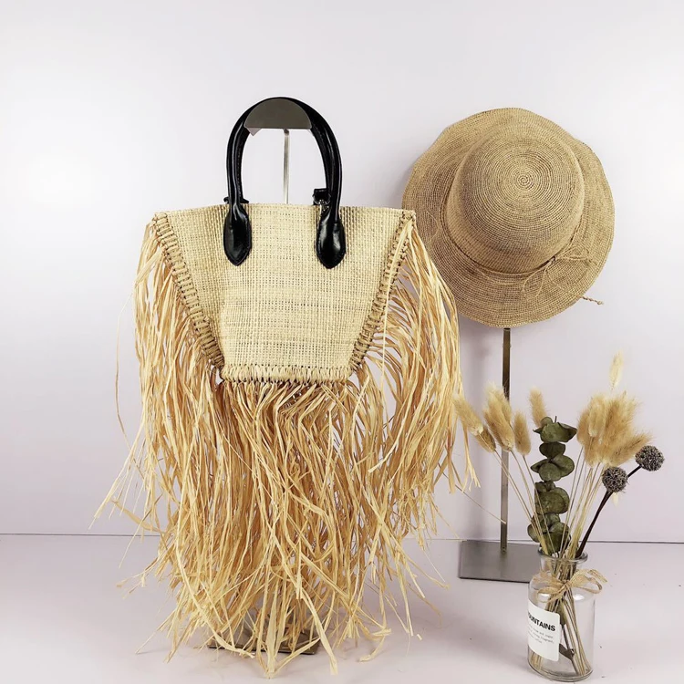 

Beautiful Handmade Tassel Rattan Purse Handbag for Ladies and Women