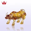 For the custom crystal coloured glaze furnishing articles on Wall Street bull model festival gift