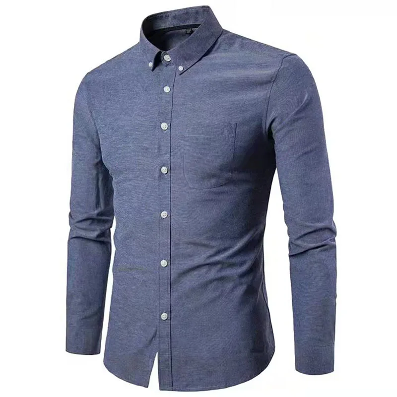 

men's slim shirt long sleeve oxford large size casual summer camisa for men formal Work shirts, Custom color
