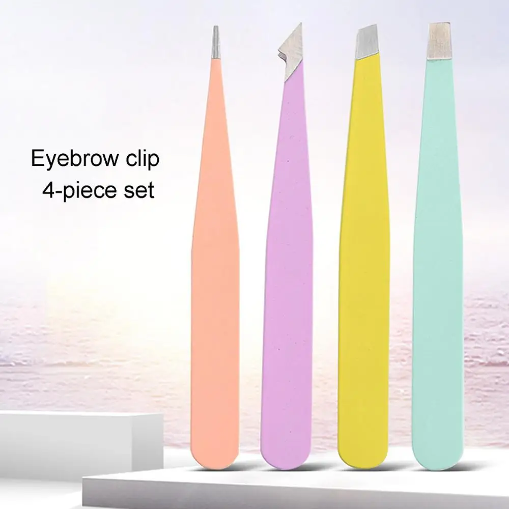 

Brainbow Slant Pointed Professional Tweezers Antistatic Tweezer for False Eyelash Extension Eyebrow Removal Tool