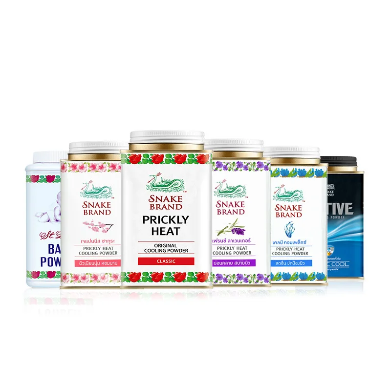 

Thailand genuine snake brand snake powder talcum powder prickly heat powder children adult men and women antiperspirant 140g, As picture