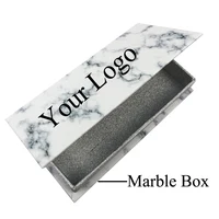 

Wholesale Empty Eyelash Box Container Marble Eyelashes Package Box Own Logo Rectangle Mink Eyelashes Packaging Vendor