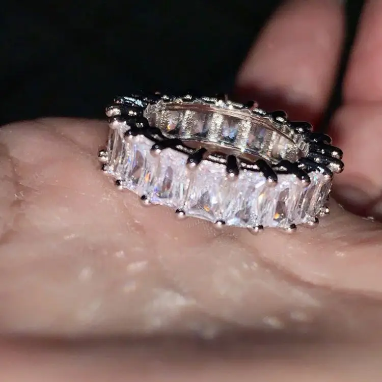 

Hot Sale Platinum Jewelry Ring Couple Wedding Rings For Women, Silver