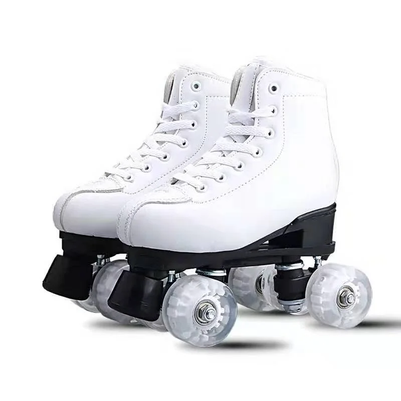 

Adults Leisure Bestselling Glitter Skater Shoes Two-row Flashing Roller Skates Wholesale 4 Wheels for women men