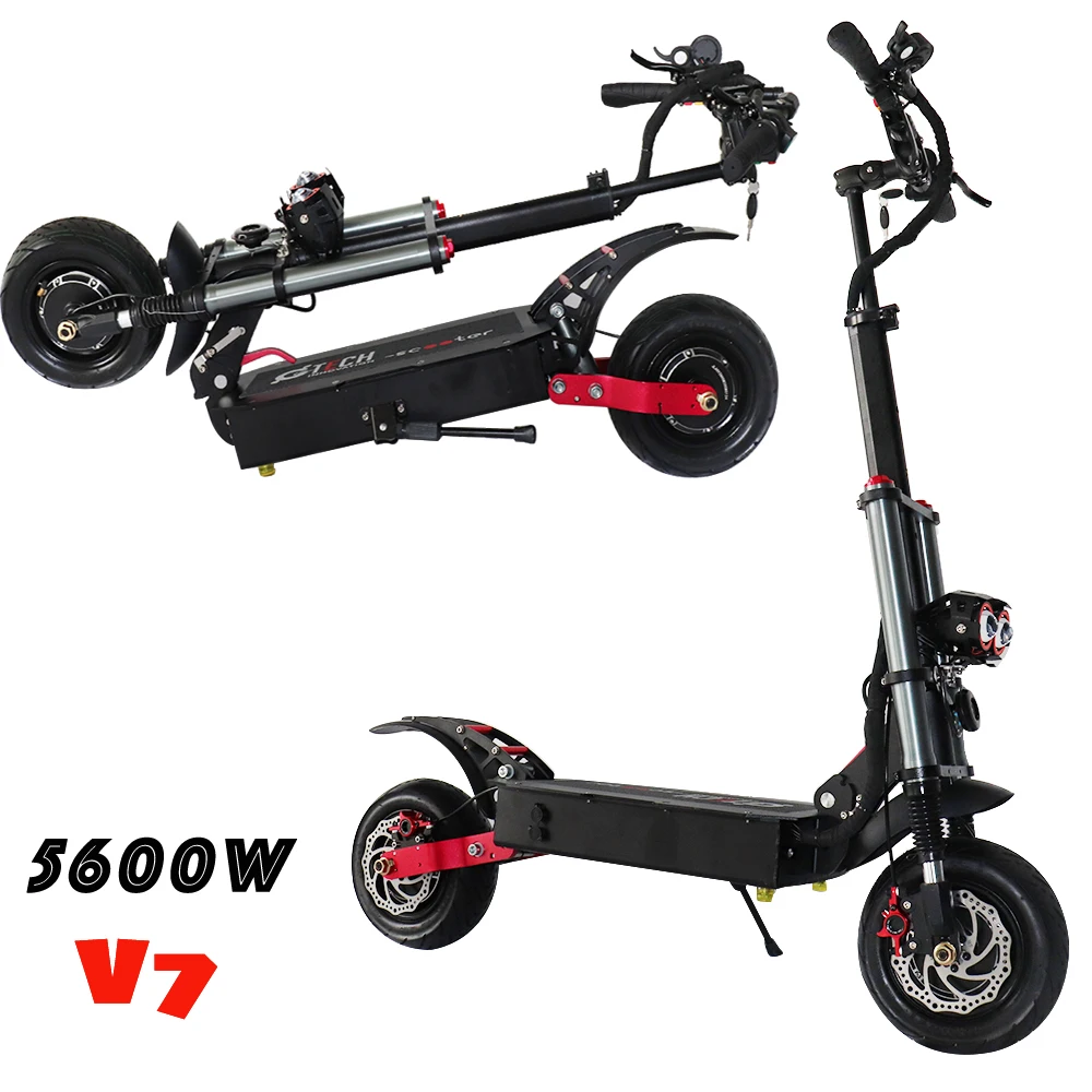

Gtech 60V 12Ah Battery 5600W Dual Motor Folding High Quality Adult Electric Scooter, Black