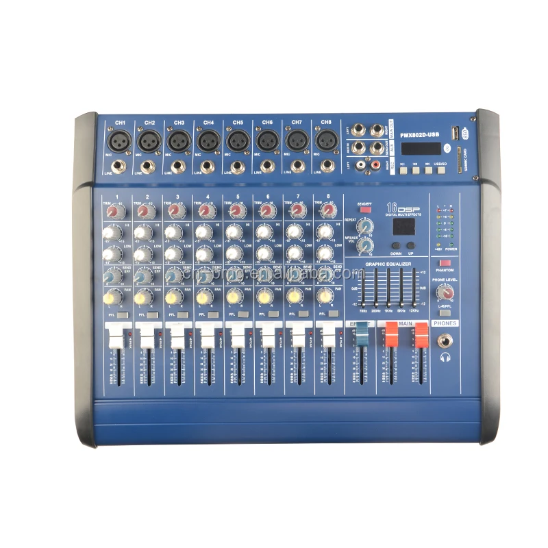 Anonym hende Jeg vil have Wholesale 8 channel 450W + 450W USB Blueteeth Power Powered Audio Sound  Mixer Mixing Console With built in Amplifier From m.alibaba.com