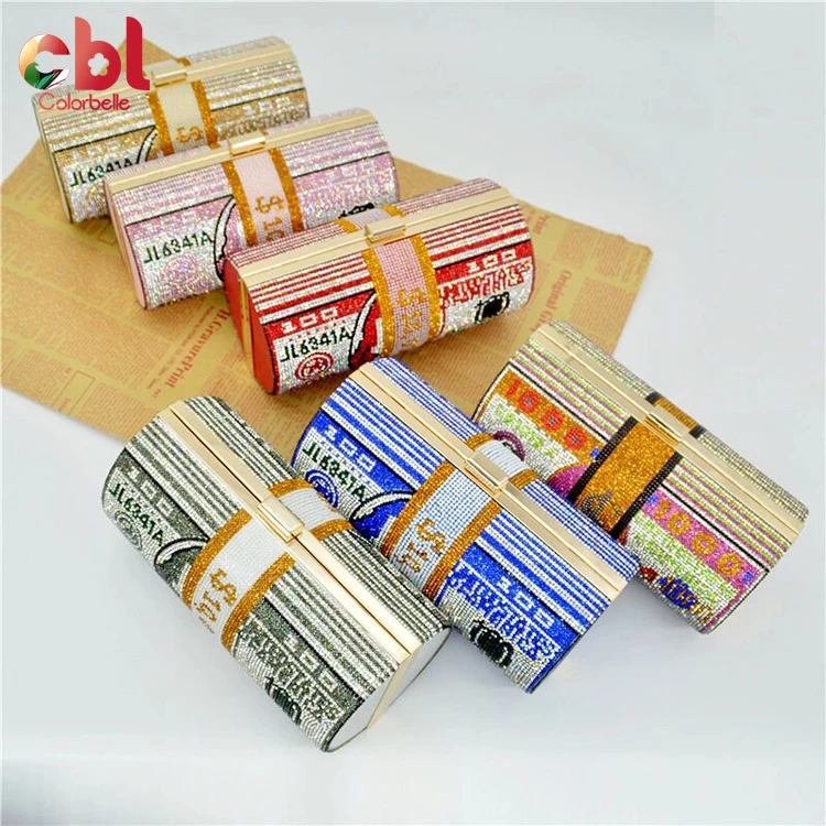 

Fashion Luxury High Quality Fancy Evening Handbags Diamond Crystal Party Clutch Bags Evening, Grey,yellow,red,blue,grey,pink
