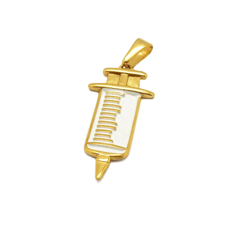 

Olivia Doctor jewelry Film Jewelry Medical Stethoscope Syringe Needle Pendant Necklace Charms Gold For Cosplay