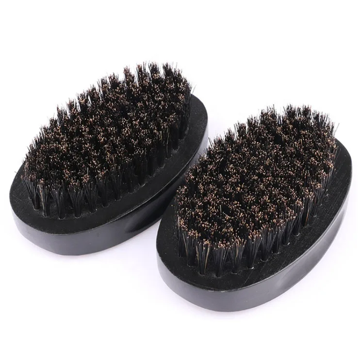 

Black Natural Wood Soft Fur Wood Men's Facial Cleansing Care Beard Brush