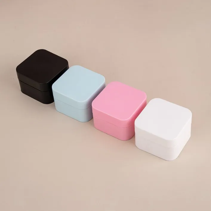 

Factory supply 30g 50g pp square empty matte white black blue pink cosmetics cream jar for cosmetic packing