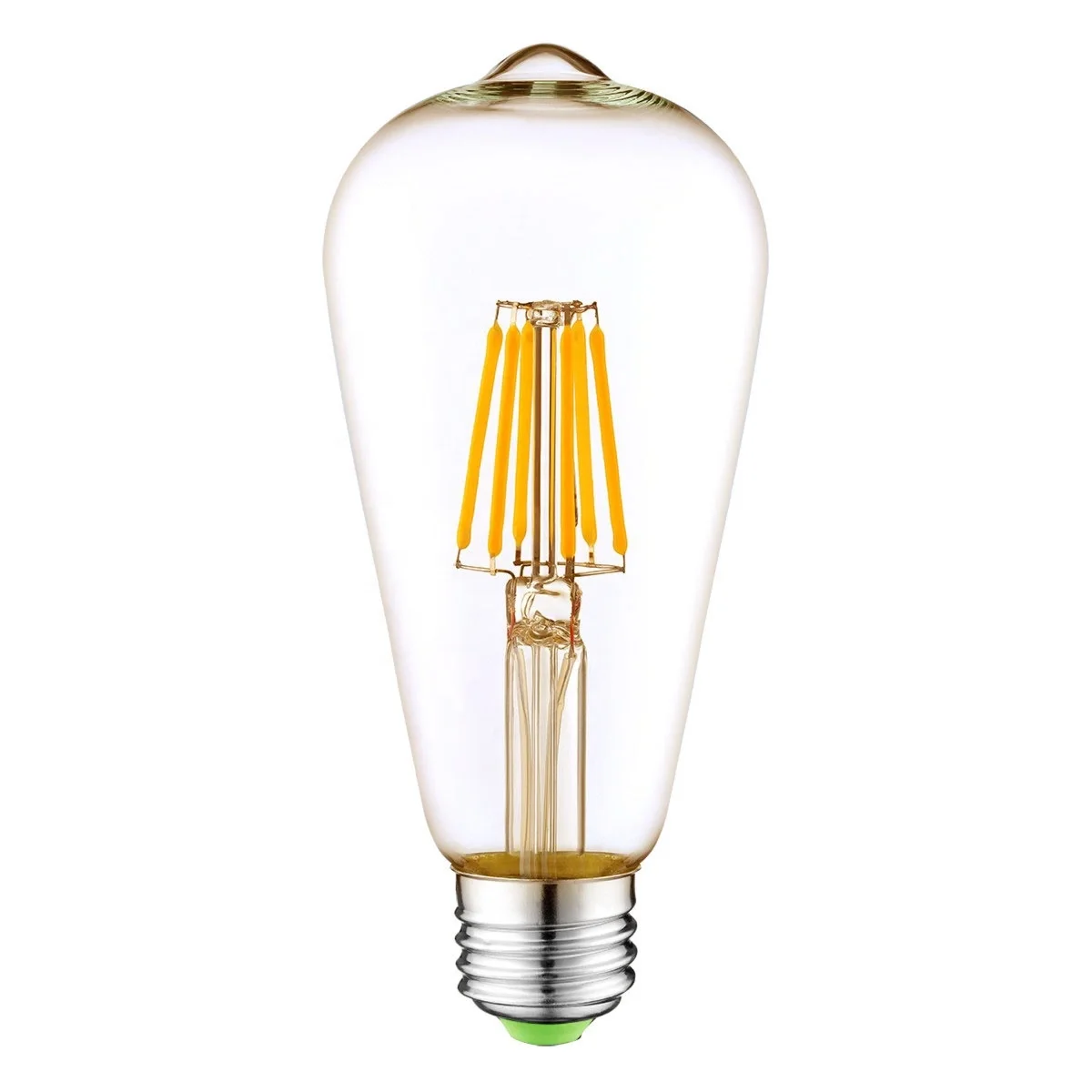 China Factory price  ST64 8W E26/E27/B22  dimmable LED filament bulb
