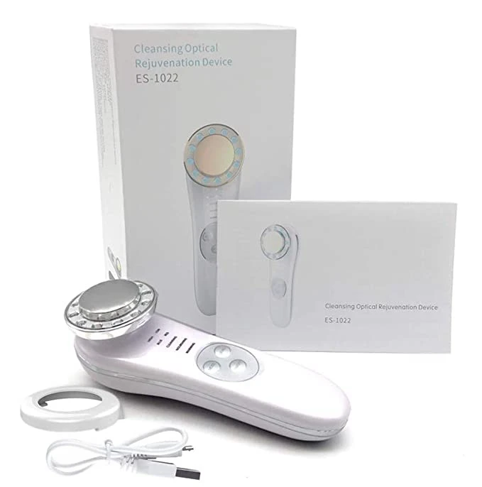 

Professional Skin tightening Handheld home use galvanic Ultrasound Vibration led light Handheld Galvanic facial machine