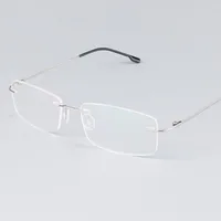 

Classic Mens Pure Titanium Rimless Glasses Frames Myopia Optical Frame Ultra-light Titanium Frameless Eyeglasses Frame