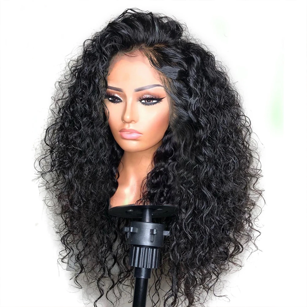

Z1910 Closure Wig Kinky Curly Human Hair Wigs For Black Women  Brazilian Remy Virgin Hair Wigs
